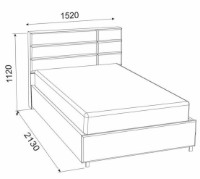 Кровать Ambianta Amigo 1.4m Gray фото №3 — интернет-магазин Desire.md