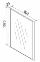 Oglindă Ambianta Solaris 1070x20x800mm Cremona-Alb imaginea #3 — magazin online Desire.md