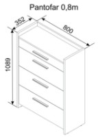 Обувница Ambianta Solaris 1089x352x800mm Cremona-Grafit фото №2 — интернет-магазин Desire.md