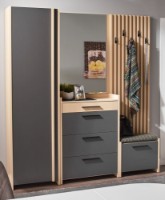 Обувница Ambianta Solaris 1089x352x800mm Cremona-Grafit фото №3 — интернет-магазин Desire.md