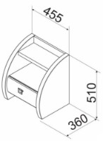 Noptieră Ambianta Cristal 455x360x510mm Gri imaginea #2 — magazin online Desire.md