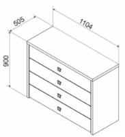 Comodă Ambianta Cristal Grafit imaginea #2 — magazin online Desire.md