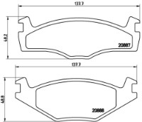 Set placute frână Brembo P 85 012 imaginea #2 — magazin online Desire.md