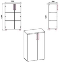 Dulăpior Компанит МГ-2 Тумба-2 Stejar Combi imaginea #2 — magazin online Desire.md