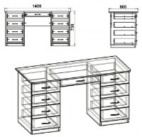 Письменный стол Компанит Учитель-2 Венге фото №2 — интернет-магазин Desire.md
