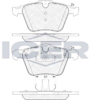 Комплект тормозных колодок ICER 181805 фото №2 — интернет-магазин Desire.md