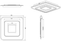 Corp de iluminat LED cu telecomandă Trio Jora Square (R64293931) imaginea #2 — magazin online Desire.md