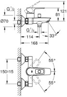 Смеситель для ванны Grohe BauLoop (23602001) фото №2 — интернет-магазин Desire.md