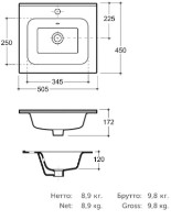 Умывальник Keramin Geneva 50 White фото №2 — интернет-магазин Desire.md
