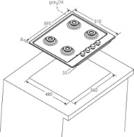 Plită incorporabilă cu gaz Candy CHG6BF4WPXW imaginea #2 — magazin online Desire.md