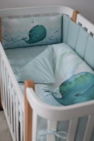 Lenjerie de pat pentru copii Veres Menthol Whale New (217.08.1)