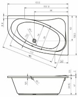Ванна Riho Lyra 153.5x100 ST (B022001005) фото №2 — интернет-магазин Desire.md