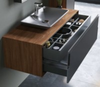 Шкаф с умывальником Orka Craft 80 Ceviz Antracite (18028) фото №3 — интернет-магазин Desire.md