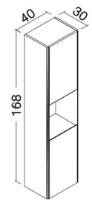 Dulap baie Orka Duden 168x40x30 Odeon Red Walnut (56925) imaginea #2 — magazin online Desire.md