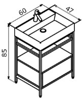 Dulap cu lavoar Orka Vegas 60 White (05971) imaginea #2 — magazin online Desire.md