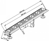 Rigolă de duș Gehler Camino EO BJ-LSF+G20 (600x70) imaginea #2 — magazin online Desire.md