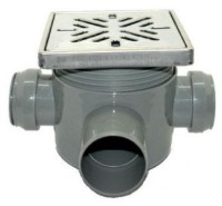 Sifon pentru cada-duș Gehler PP/Inox 115x115