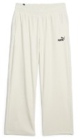 Pantaloni spotivi de dame Puma Ess Elevated Velour Straight Pants Alpine Snow S