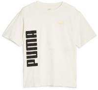 Tricou de dame Puma Power Logo Love Colorblock Tee Alpine Snow S imaginea #1 — magazin online Desire.md