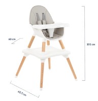 Scaun de masa Kikka Boo Multi 3in1 Dark Beige 2023 imaginea #10 — magazin online Desire.md