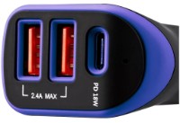 Автомобильная зарядка Canyon CNE-CCA08PU Black/Purple фото №2 — интернет-магазин Desire.md