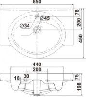 Lavoar Keramin Nord 65 White imaginea #2 — magazin online Desire.md