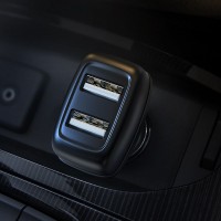 Автомобильная зарядка Hoco Z36 Leader + Lightning Black