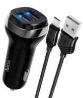 Автомобильная зарядка Hoco Z40 Superior + Micro Black фото №7 — интернет-магазин Desire.md
