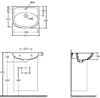 Lavoar Keramin Riva 50 White imaginea #2 — magazin online Desire.md