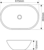 Умывальник Melana MLN-7811AMB фото №2 — интернет-магазин Desire.md