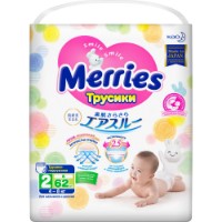 Подгузники-трусики Merries S 62pcs