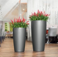 Цветочный горшок Lechuza Rondo Premium 32 Silver фото №2 — интернет-магазин Desire.md