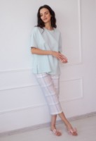 Pijama Ajoure T23585 Mint/Print Cell 2XL imaginea #1 — magazin online Desire.md