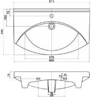 Умывальник Keramin Cezaro 80 White фото №2 — интернет-магазин Desire.md