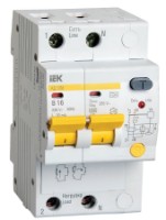 Siguranță automată diferențială IEK АД12 2Р B16 30мА