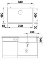 Chiuvetă de bucătărie Blanco Subline 700-U (523442) imaginea #2 — magazin online Desire.md