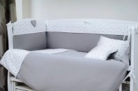 Lenjerie de pat pentru copii Perna Mea Confort Stele Grey