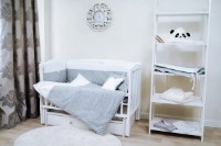 Lenjerie de pat pentru copii Perna Mea Elegance Buline Grey