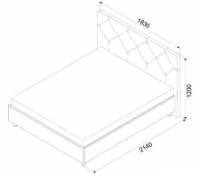 Кровать Ambianta Cristal 1.6m Beige фото №3 — интернет-магазин Desire.md