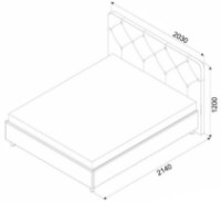Кровать Ambianta Cristal 1.8m Beige фото №3 — интернет-магазин Desire.md