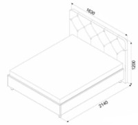 Кровать Ambianta Cristal 1.4m Gri фото №3 — интернет-магазин Desire.md