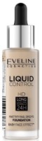 Fond de ten pentru față Eveline Liquid Control 32ml 010 Light Beige imaginea #1 — magazin online Desire.md