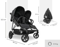 Коляска Hauck Uptown Duo Melange Black фото №3 — интернет-магазин Desire.md