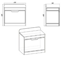 Обувница Компанит ТО-8 Дуб Сонома фото №2 — интернет-магазин Desire.md