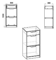 Rafturi pentru pantofi Компанит ТО-11 Wenge imaginea #2 — magazin online Desire.md