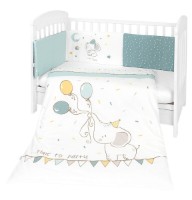 Lenjerie de pat pentru copii Kikka Boo Elephant Time Blue (41101060075) imaginea #1 — magazin online Desire.md