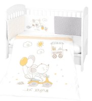 Lenjerie de pat pentru copii Kikka Boo Joyful Mice Grey (41101060073)