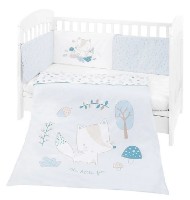 Lenjerie de pat pentru copii Kikka Boo Little Fox Blue
