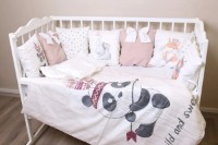 Lenjerie de pat pentru copii Perna Mea Premium Panda