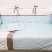 Lenjerie de pat pentru copii Perna Mea Renaissance Buline Albastru